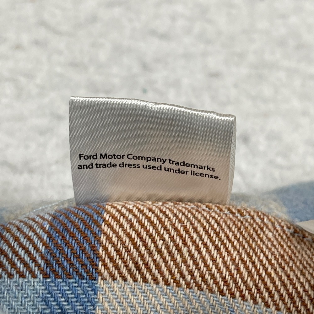 Ford Bronco Flannel Shirt Womens Small Blue Brown Plaid Graphic Back Shacket - Picture 7 of 12